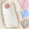 Minky Baby Blanket Solid Color Velvet Wrap Double Layer Super Soft Kids Swaddle Blanket Quilt